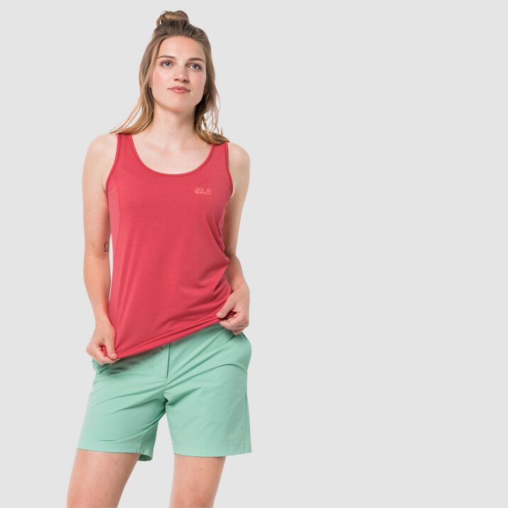 T-shirt Jack Wolfskin Crosstrail Mujer Rojos Mexico-1872513